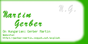 martin gerber business card